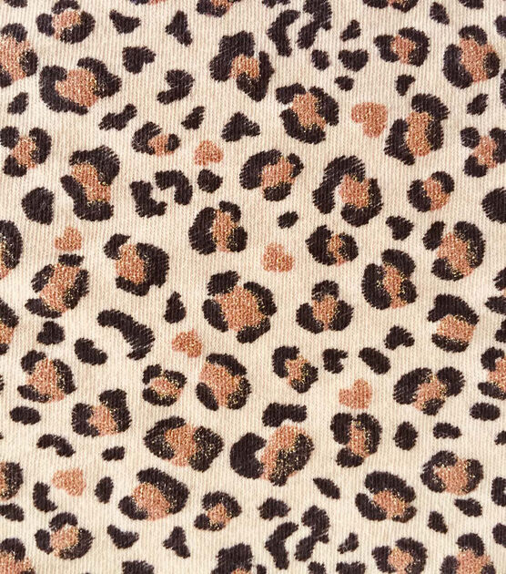 Glitter Cheetah Interlock Knit Fabric by POP!, , hi-res, image 3
