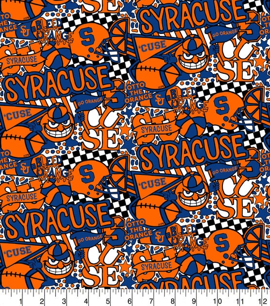 Syracuse University Orange Cotton Fabric Pop Art, , hi-res, image 2