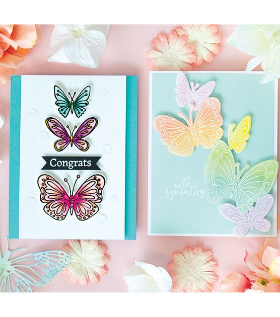 Hero Arts Clear Stamps 4''X6'' New Day Butterflies, , hi-res, image 2