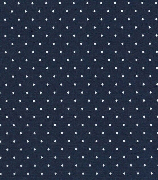 White Dots on Navy Quilt Cotton Fabric by Quilter's Showcase