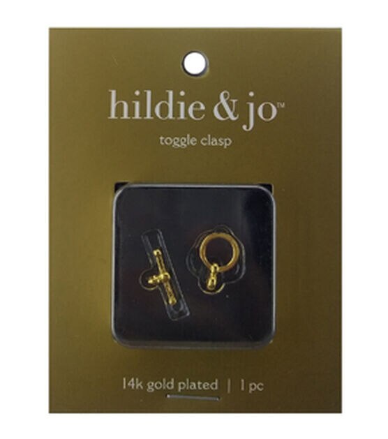 1mm x 1.5mm Gold Plated Flattened Round Toggle Clasp by hildie & jo