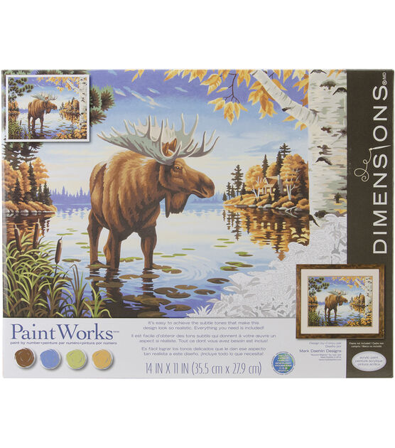 Paint By Number Kit 11"X14" Majestic Moose