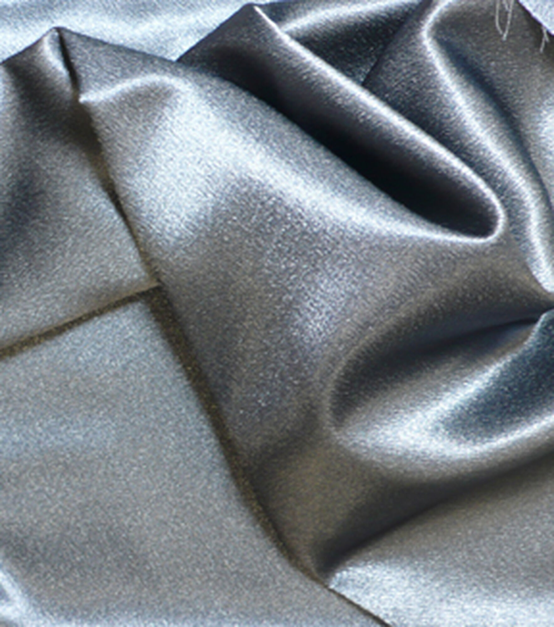 Solid Crepe Back Satin Fabric by Casa Collection, Total Eclipse, hi-res
