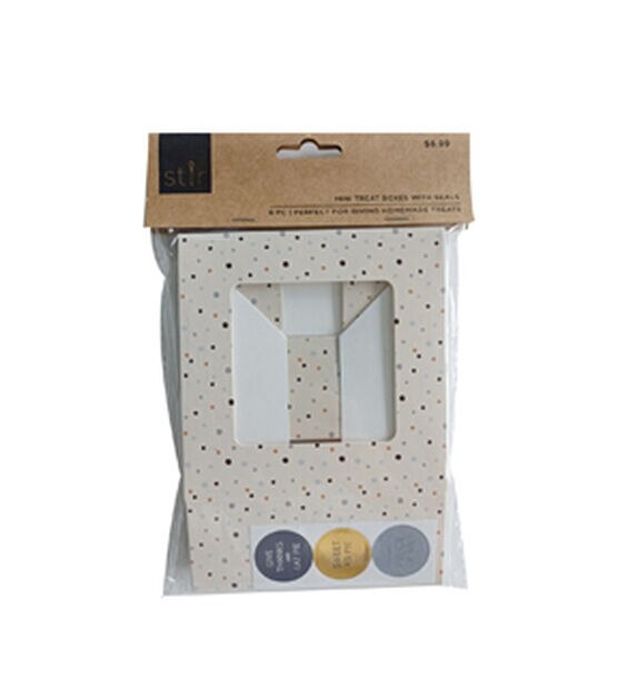 5" Dots Treat Boxes With Stickers 4pc by STIR