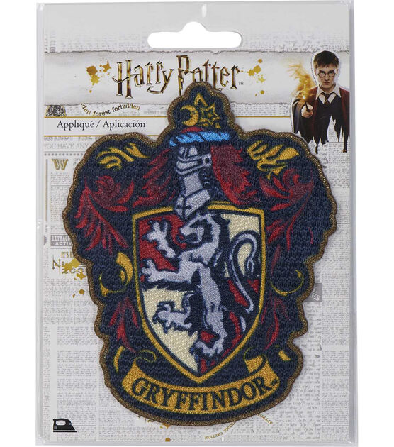 Warner Brothers 3.5" x 4" Harry Potter Gryffindor Crest Iron On Patch