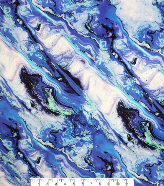Blue Agate Quilt Cotton Fabric by Keepsake Calico, , hi-res, image 2