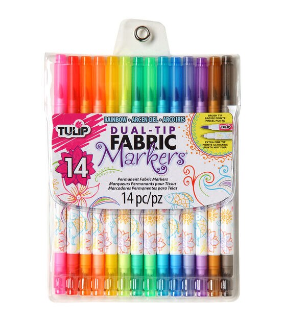 Tulip Fine Tip Neon Color Fabric Markers - 6-Pack - Marker - Art