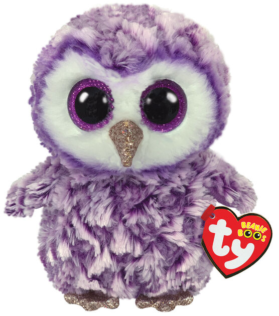Ty Inc 6" Beanie Boos Purple Moonlight the Owl Plush Toy