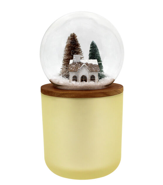 12oz Christmas Peppermint Coco Candle in Snowglobe Jar by Place & Time