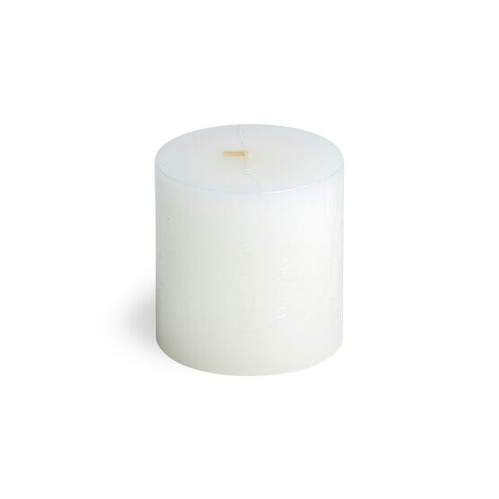 3" x 3" White Unscented Pillar Candle by Hudson 43