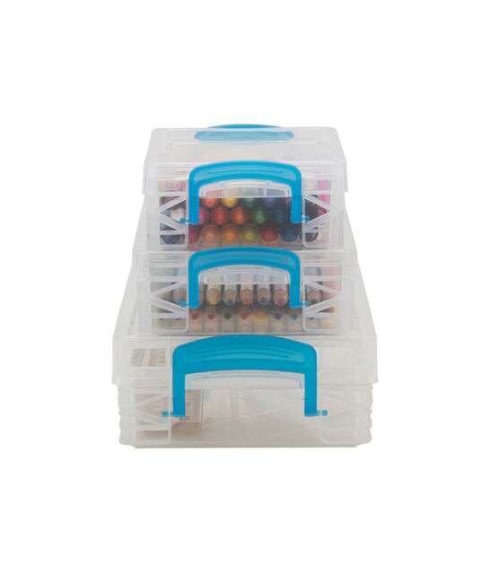 Super Stacker 3ct Plastic School Kit With Snap Tight Closure, , hi-res, image 2
