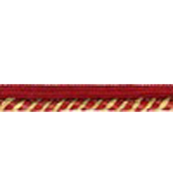 Conso 3/8in Red & Gold Cord with Lip, , hi-res, image 2