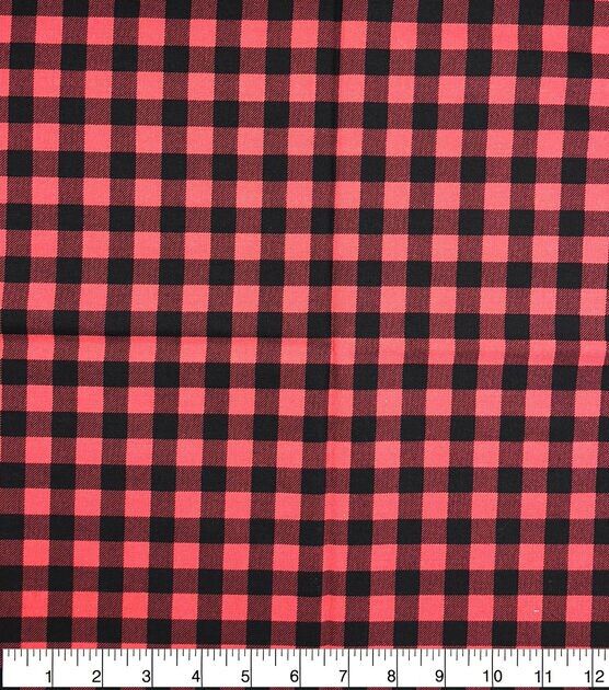 Red & Black Buffalo Checks Quilt Cotton Fabric by Keepsake Calico, , hi-res, image 1