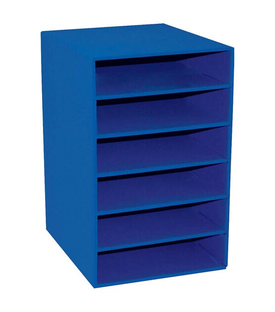 Pacon 12" x 18" Blue Classroom Keepers 6 Shelf Organizer