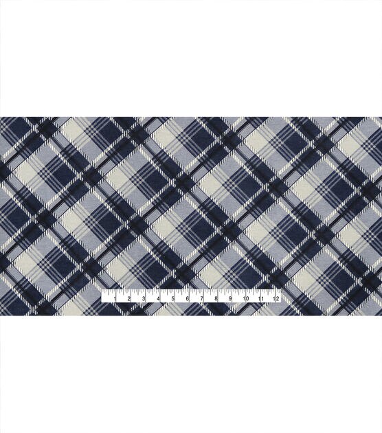 Blue Bias Plaid 108" Wide Flannel Fabric, , hi-res, image 4