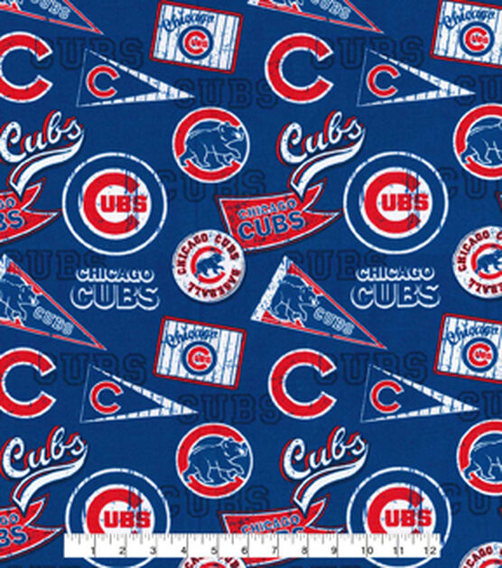 Fabric Traditions Chicago Cubs Cotton Fabric Vintage