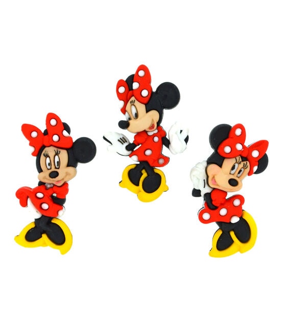 Dress It Up 3ct Disney Minnie Mouse Shank Buttons