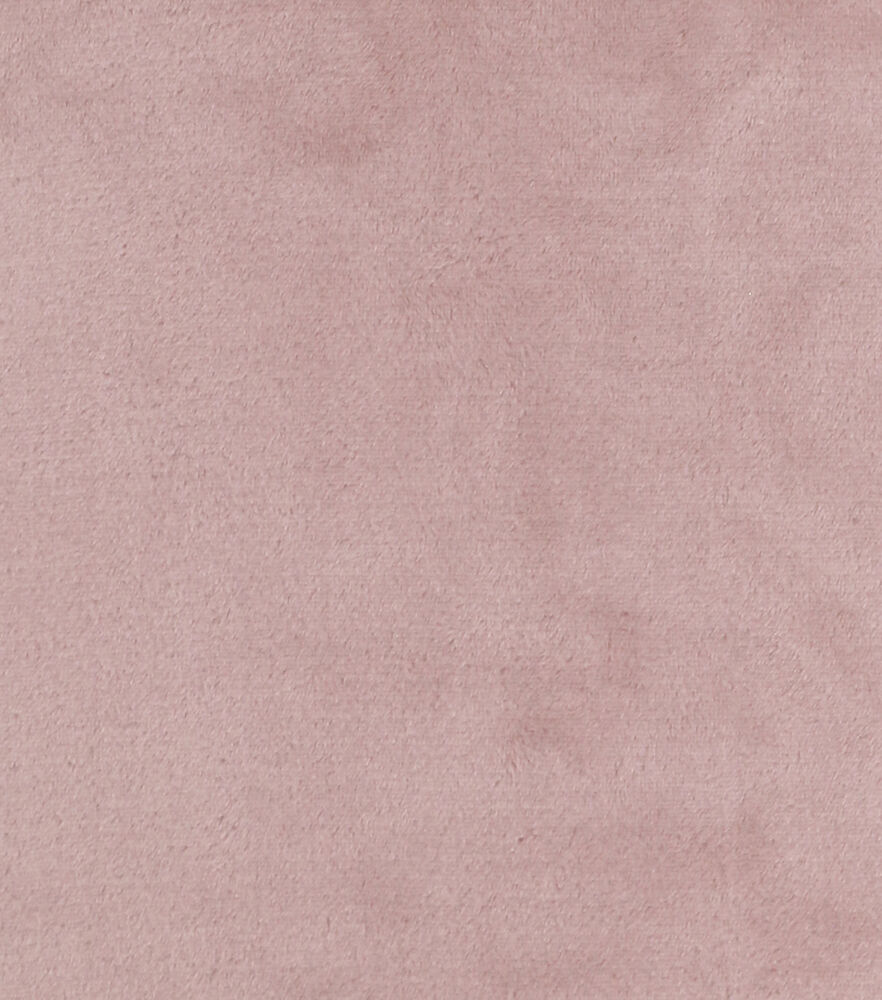 Sew Lush Fleece Fabric Solids, Silver Pink, swatch, image 5