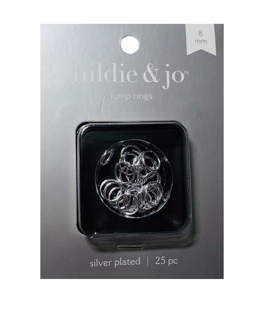 8mm Sterling Silver Plated Jump Rings 25pk by hildie & jo