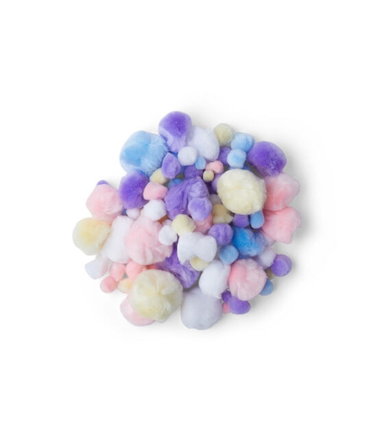 100ct Multicolor Assorted Pom Poms by POP!, , hi-res, image 7