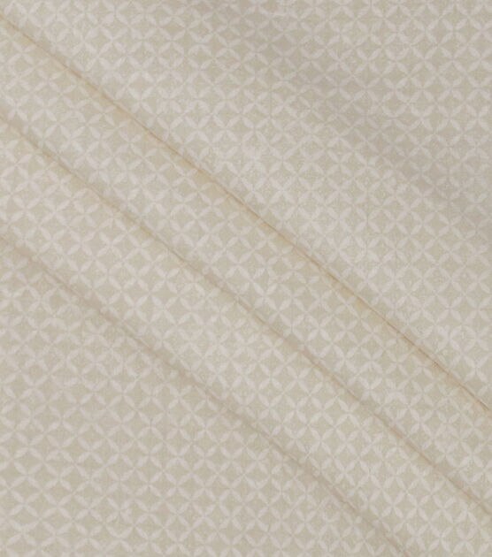 Cream Distressed Lattice Quilt Cotton Fabric by Keepsake Calico, , hi-res, image 2