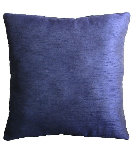 18" Blue Plush Quilted Velvet Pillow by Hudson 43, , hi-res, image 2