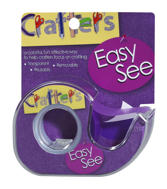 Crafter's Easy See Removable Craft Tape .5"X720" Purple