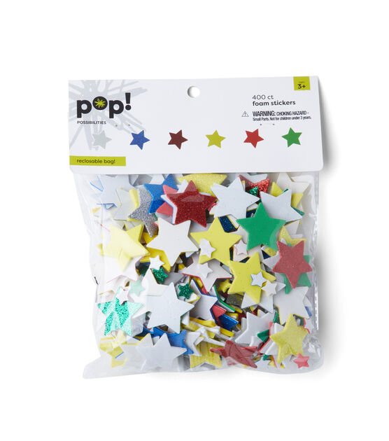 Pop! Possibilities 160 Pk Holographic Adhesive Foam Stickers - Hearts - Kids Foam Stickers - Kids