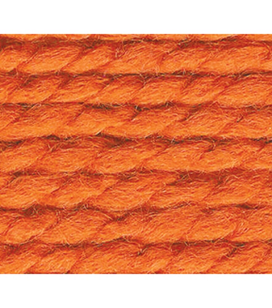 Lion Brand Wool Ease Thick & Quick Super Bulky Acrylic Blend Yarn, Pumpkin, swatch, image 9