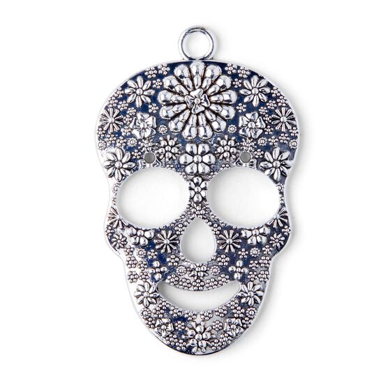 Halloween Metal Skull Pendant by hildie & jo, , hi-res, image 2
