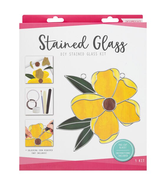 American Crafts Flower Do It Yourself Stained Glass Kit