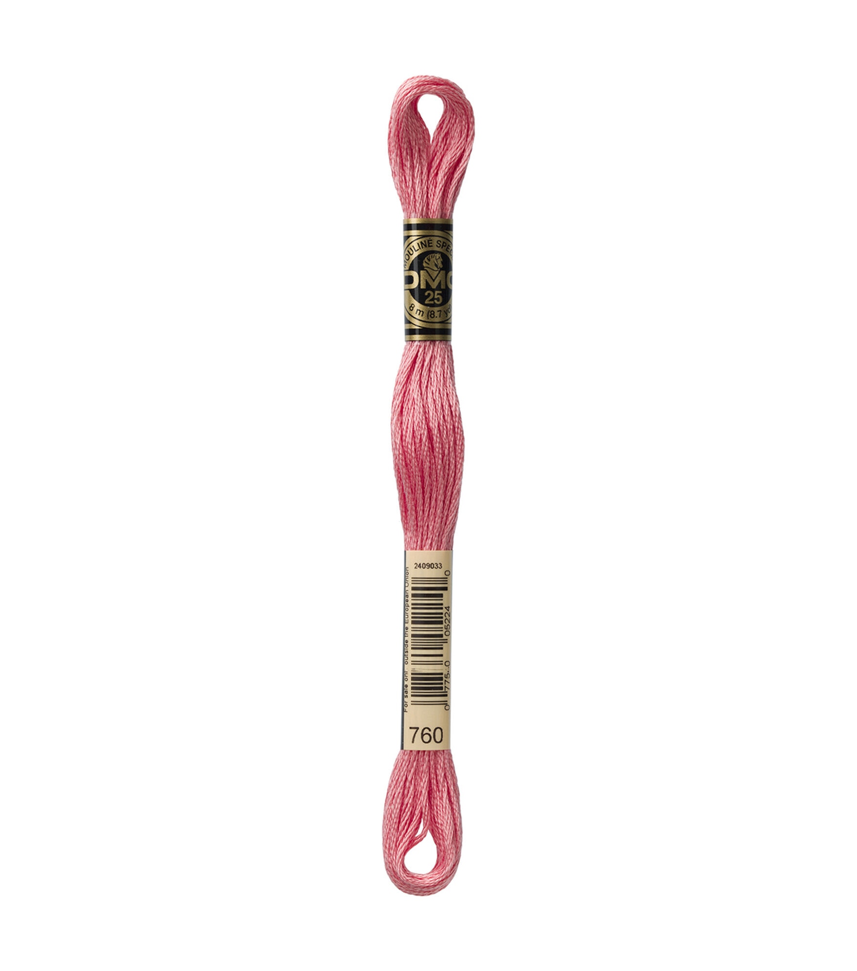 DMC 8.7yd Pink 6 Strand Cotton Embroidery Floss, 760 Salmon, hi-res