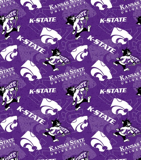 Kansas State University Wildcats Cotton Fabric Tone on Tone, , hi-res, image 2