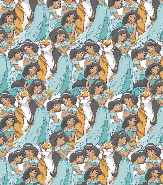 Disney's Aladdin Sketched Jasmine Cotton Fabric, , hi-res, image 2