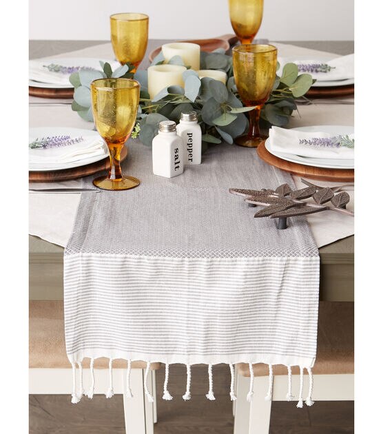 Design Imports 15"x72" Table Runner Gray, , hi-res, image 4