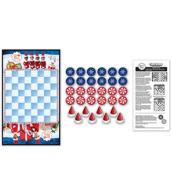 MasterPieces 34ct Elf on the Shelf Checkers Licensed Board Game, , hi-res, image 2