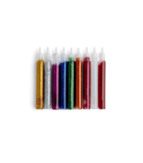  Crayola Washable Glitter Glue, Assorted Colors 9 ea