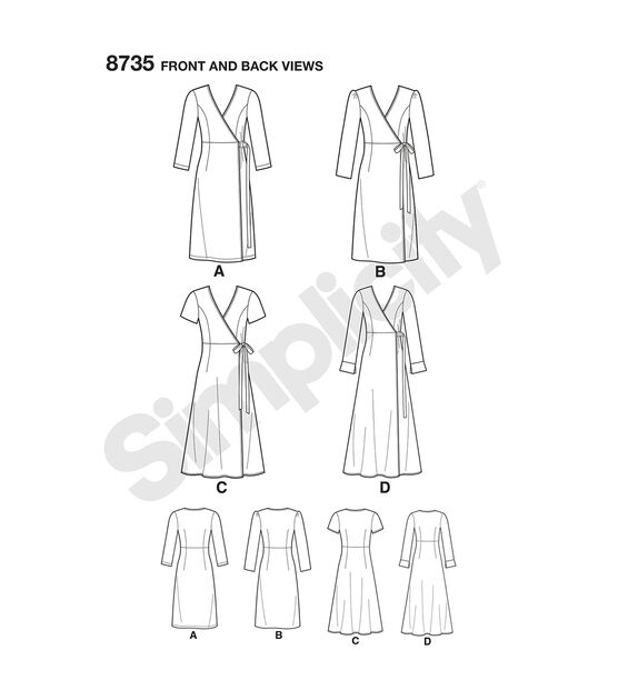 Simplicity Pattern S8735  Misses Petite Dress  Size H5 (6-8-10-12-14), , hi-res, image 4