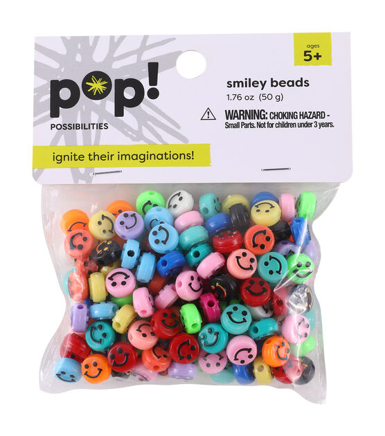 POP! Possibilities 5mm x 9mm Beads - Smiley Face