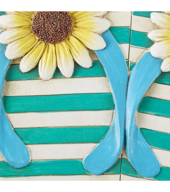 Zingz & Thingz Sunflower Stripe Flip Flop Stepping Stone, , hi-res, image 2