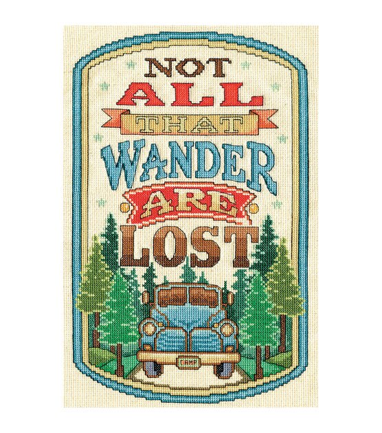 Design Works 8" x 12" All That Wander Counted Cross Stitch Kit, , hi-res, image 2
