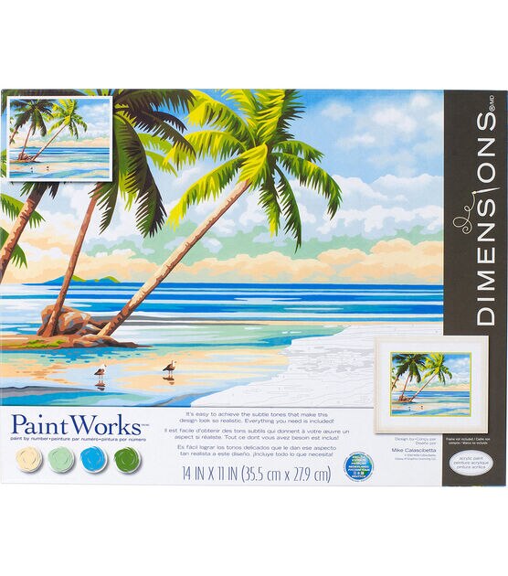 Paintworks Paint By Number Kit 14 x 11 in. Beach Chair Trio