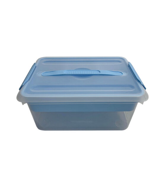 7 x 16 Blue Latching Storage Bin With Handle by Top Notch