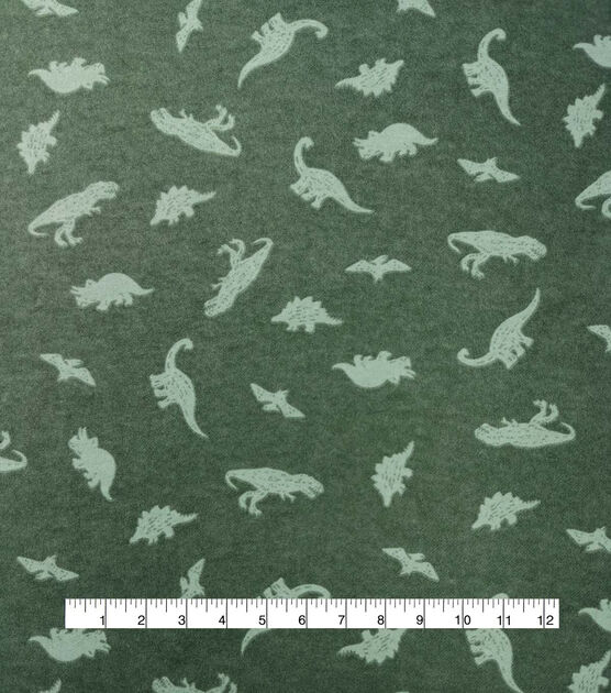 Dino Silhouette Nursery Flannel Fabric by Lil' POP!, , hi-res, image 4
