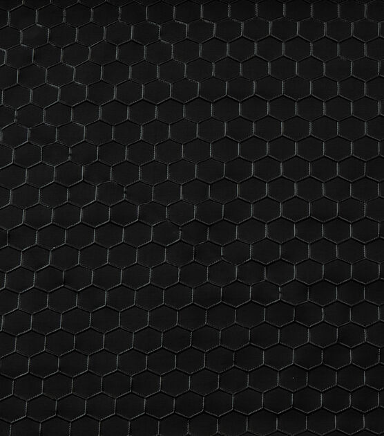 Yaya Han Cosplay Honeycomb Texture Black Faux Leather Fabric