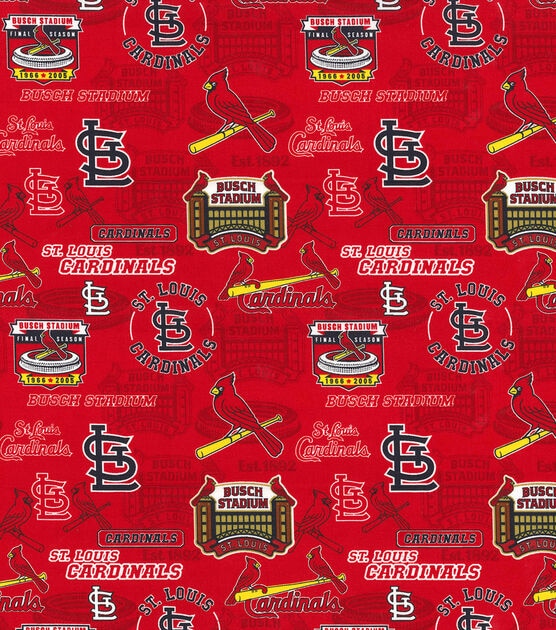 3/4 YARD 60 INCH WIDE ST. LOUIS CARDINALS OF MLB - 100% COTTON