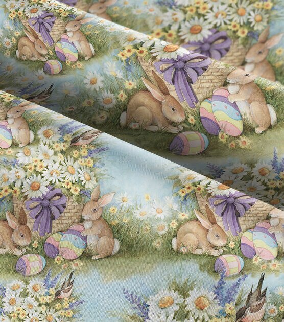 Susan Winget Garden Bunnies Easter Cotton Fabric, , hi-res, image 4