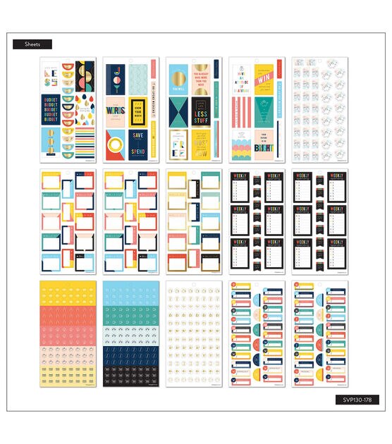 585pc Colorful Animal Happy Planner Sticker Pack, , hi-res, image 2