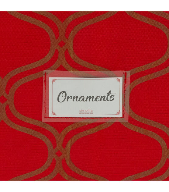Simplify 37.5" x 19" Red 96 Ornament Storage Box, , hi-res, image 9