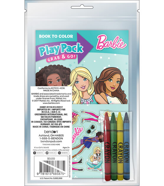 Bendon Publishing Grab and Go Play Pack Assortment for Girls